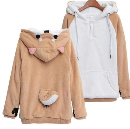 Snuggle up in Style with Anime Inspired Adorable Corgi Puppy Hoodie