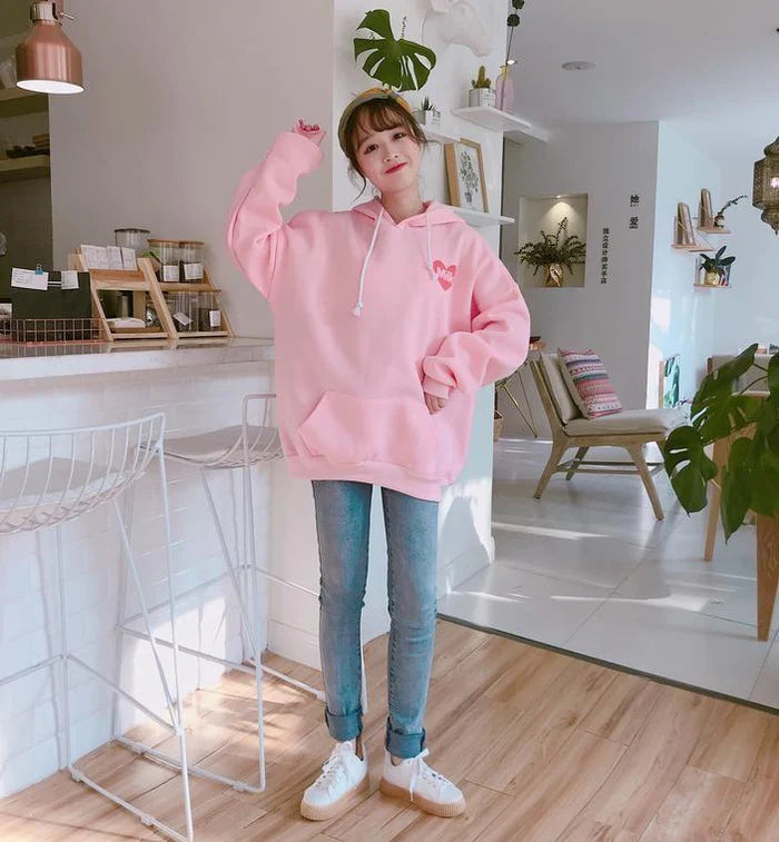 Cute Strawberry Milk Japanese Inspired Hoodie Kawaii Fashion Delight