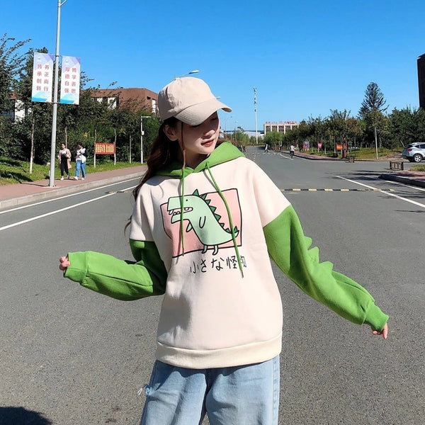 Unleash Your Inner Cuteness Now with Kawaii Women's T-Rex Hoodie