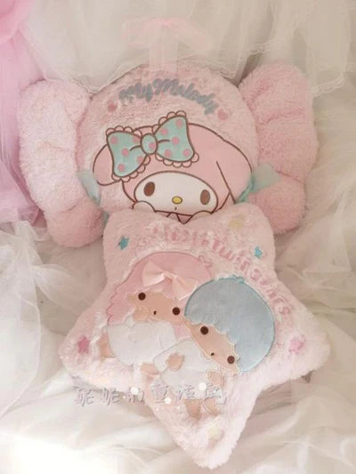 Sanrio My Melody & Little Twin Stars Throw Pillows Upgrade Your Kawaii Bedroom