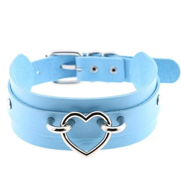 Embrace Your Inner Babydoll Women's Heart Collar Chokers 15 Colors