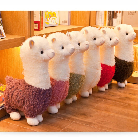 25cm New Alpaca Plush Toy 6 Colors Cute Animal Doll Soft Cotton stuffed doll Home office decor Kids girl Birthday Christmas Gift