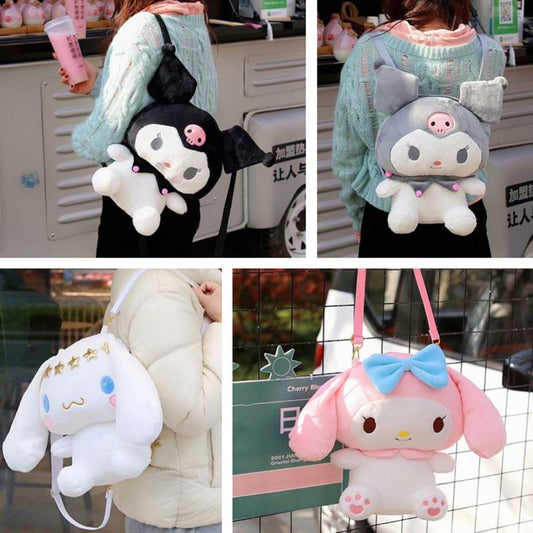 Kawaii Japanese Style Backpack Plush Melodying Back Bag Girl's School Bag Cartoon Kuromies Bags Gifts For Girlfriend Children