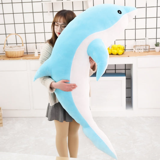 160cm Large Kawaii Dolphin Plush Toys for Children Stuffed Animal Sea Doll Plushies Soft Baby Sleeping Pillow Lovely Gift for Kids Girls