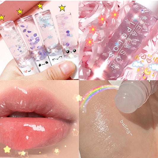 Lip Plumper Oil Colorless Cute Fruit Lip Balm Liquid Lipstick Waterproof Moisturizing Plumper Women Lip Gloss Lip Balm