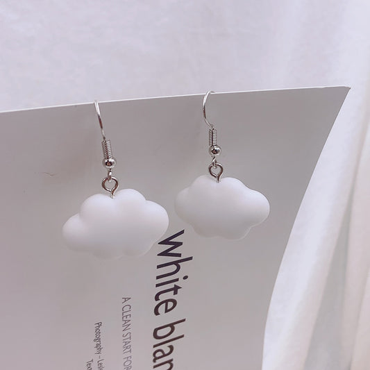 Fashion Cute Sweet Summer Cloud Drop Earrings Punk Jewelry For Cool Women Girl Friendship Gifts