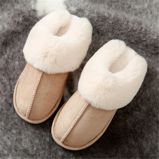 Warm Home Flat Slippers Lightweight Soft Comfortable Winter Slippers Women's Cotton Shoes Indoor Plush Slippers