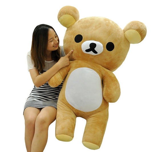 Giant Rilakkuma Plush Toy Cute Kawaii Fluffy Plushie Stuffed Animal Soft Bear Doll Stuffie Sofa Pillow Room Decor Birthday Present Kid Gifts