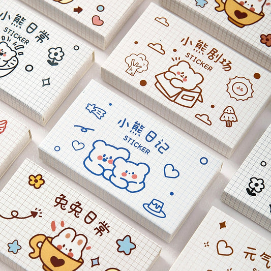 40 pcs Cute Rabbit Bear daily life Decorative Stickers Scrapbooking Diary Stationery Album Phone Accessories Journal Planner