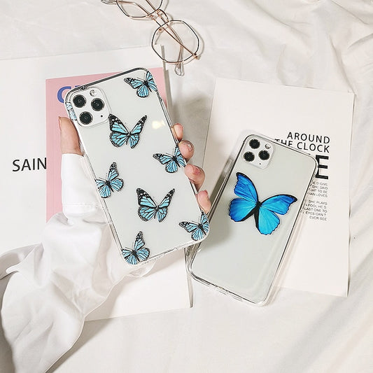 Butterfly Aesthetic Silicone Soft For iPhone 6 7 8 plus xs xr Back Cover For Apple iPhone 11 12 Pro Max Phone Case 13 Pro Mini