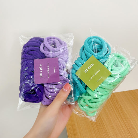 50PCS Women Elastic Hair Band Scrunchie Ponytail Holder Headwear Colorful Rubber Bands Korean Girls Hair Accessories Ornaments