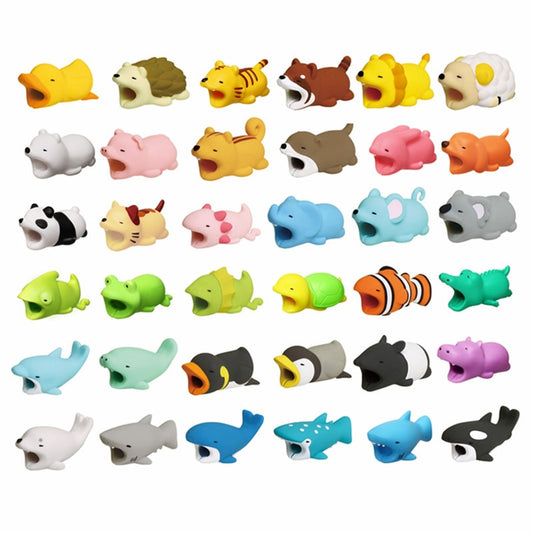 Cable Protector Animal Cute Cartoon Bites Winder Organizer For USB Charging Cable Earphone Cable Buddies Cellphone Decor Wire