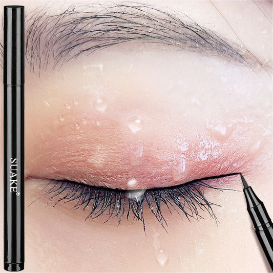 2 Colors Eyeliner Pen Quick Drying Waterproof Long Lasting Matte Eye Liner Smooth Easy To Color Liquid Eyeliner Makeup Cosmetics