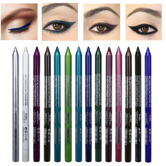 14 Color Waterproof Not Blooming Eyeliner Pencil Long-lasting No Fade Women Colorful Eye Liner Liquid Pen Makeup Cosmetic