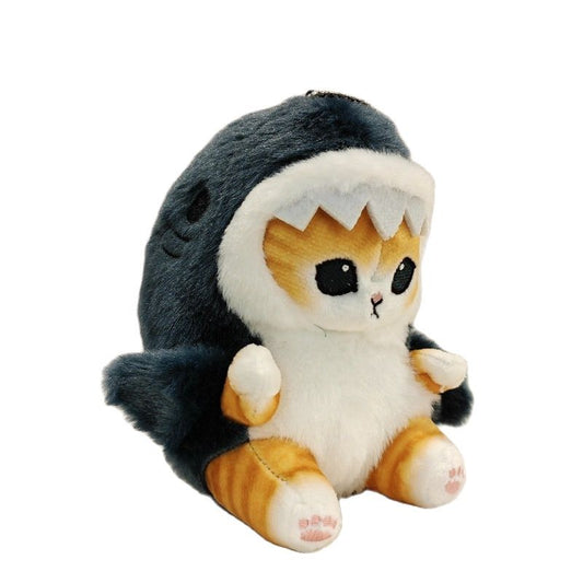 Hot Cute Shark Cat Fried Shrimp Cat Plush Doll Pendant Doll Beautiful Room Car Bag Decoration Pendant Opening Holiday Gift