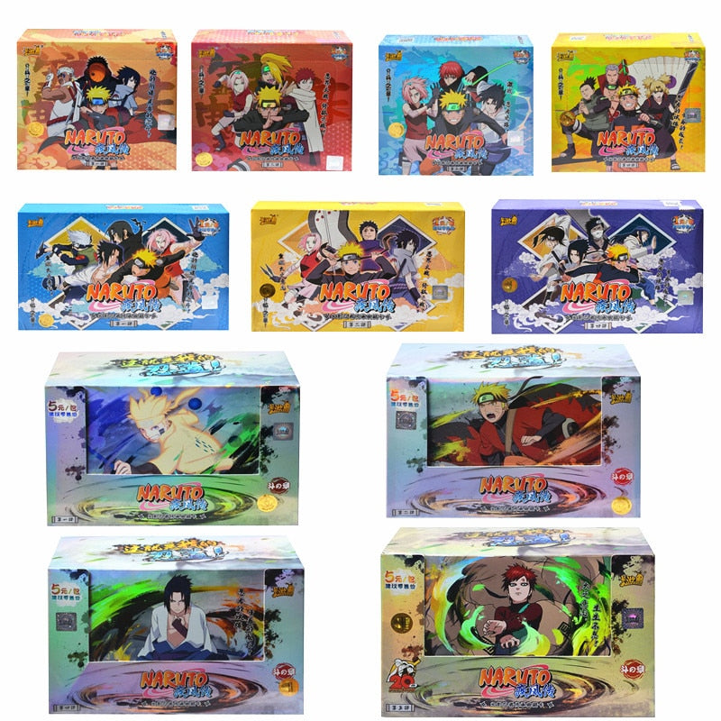 KAYOU Anime Original Naruto Cards Chapter Of The Array Box Added SE Ninja World Collection Cards Toy For Children Christmas Gift