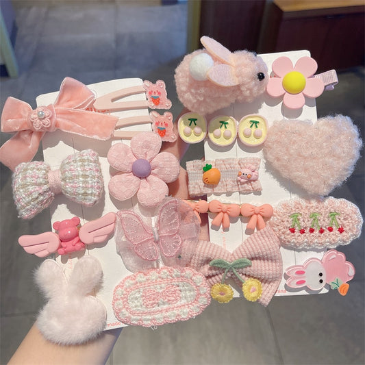 Children's Plush Hair Clip Autumn and Winter Little Girls' Side Barrettes Cute Girls' Baby Headwear New Hairpins