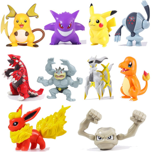 Cute Pokémon Action Figures 6-10cm Toys Pikachu Charizard Raichu Pichu Flareon Greninja Gengar Mimikyu Holiday Gift