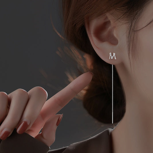 JWER DIY Letters Earrings Line For Women Temperament Light Luxury Tassel Drop Earrings Letters A-Z Simple Jewelry Gifts 1Pc