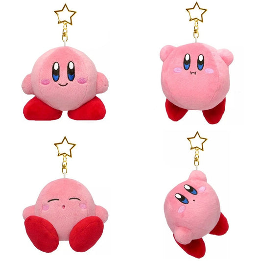 Star Kirby Plush Toys Video Game Cartoon Doll Pendant Kawaii Anime Soft Stuffed Keychain Birthday Gift  For Children Girls