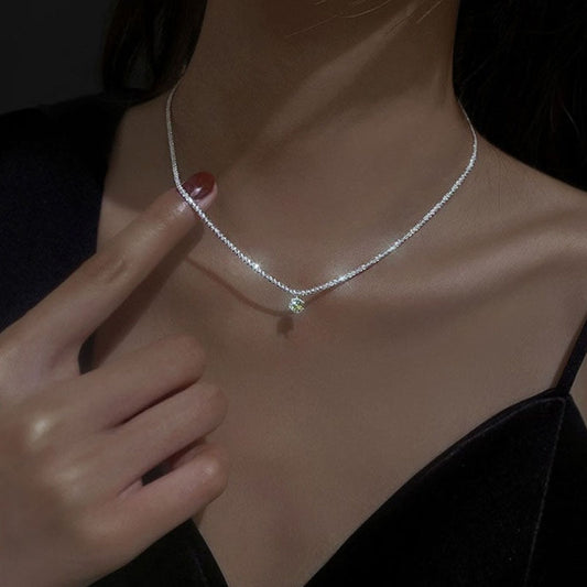 New Sparkling Starry Choker Necklace For Women Anniversary Bridal Wedding Clavicle Flat Chain Necklace Gift Jewelry