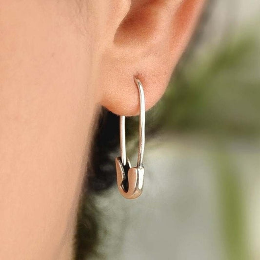 Delysia King 1 Pair Trendy Women Simplicity Safety Pin Earrings Personality Temperament Cartilage Ear Dangler