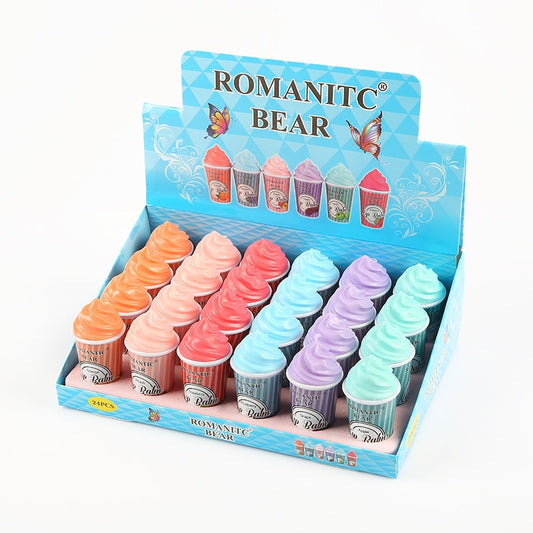 Wholesale Bulk Lip Balm Cute Lipstick Moisturizing Lip Balm Lot 24 Pcs Shine Cartoon Lipcare Set Cosmetics