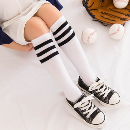 Lytwtw's Girls Tights Knee High Socks Cute Striped Stockings Children's Clothing Leggings Kids Toddler Infant White Bodysuit Boy