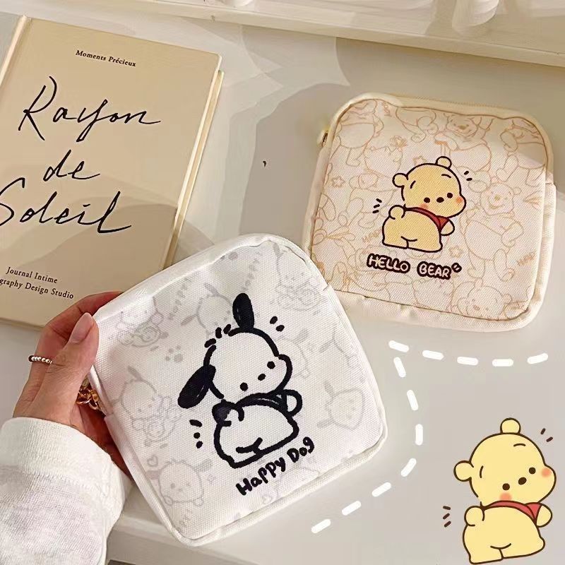 Women Tampon Storage Bag Cute Waterproof Sanitary Pad Organizer Bag Lipstick Key Earphone Data Cables Coin Purse Storage Bag