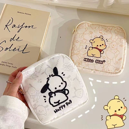 Women Tampon Storage Bag Cute Waterproof Sanitary Pad Organizer Bag Lipstick Key Earphone Data Cables Coin Purse Storage Bag