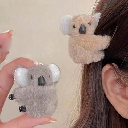 Plush Koala Bear Hair Decoration Hair Clips Hairpins Cute Animal  hair Claw Clip for Girls Headwear Koala Barrettes Accessories