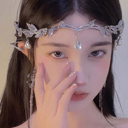 Fashionable Elf Crown, The Eyebrows, The Heart, The Ethnic Style, The Forehead, The Oriental Gentle and Elegant Hair Band
