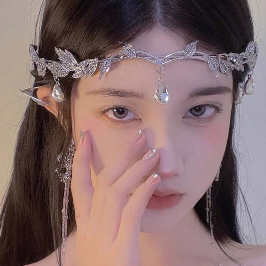 Fashionable Elf Crown, The Eyebrows, The Heart, The Ethnic Style, The Forehead, The Oriental Gentle and Elegant Hair Band