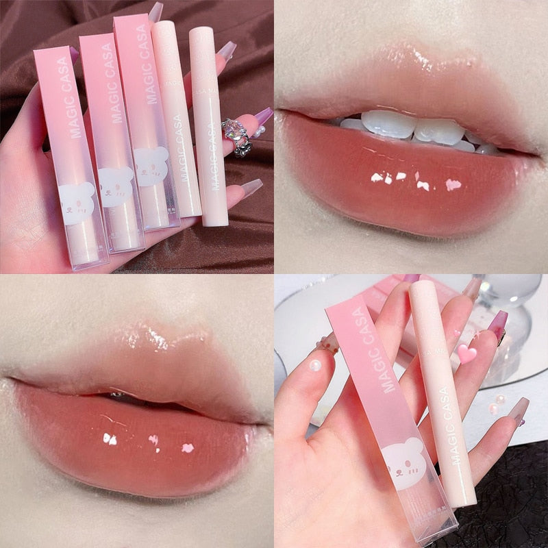 Mirror Water Lip Gloss Lasting Moisturizing Liquid Lipstick Waterproof Non-stick Cup Lip Tint Lip Glaze Korean Makeup Cosmetics