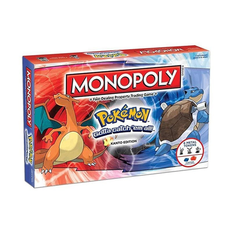 Pokemon Monopoly English Toy Board Game for Adults and Children 2-6 People Party Game Birthday Kid Gifts