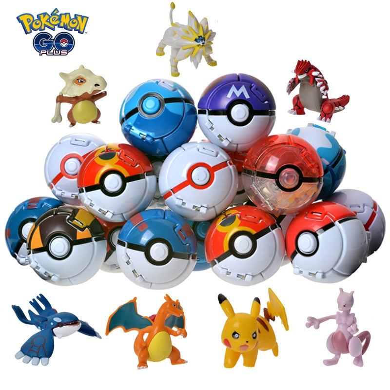 18 Styles New Pokemon Pokeball Deformation Toys Pikachu Charmander Blastoise Mewtwo Action Figure Anime Model Children's The Toy