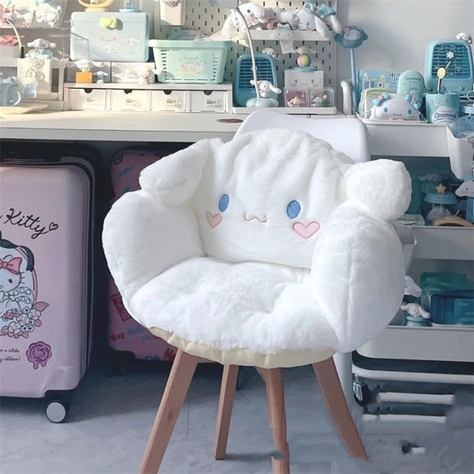 Kawaii Sanrio Kuromi Cinnamoroll My Melody Plush Cushion Anime Figure Dormitory Office Full Surround Keep Warm Non-Slip Cushion