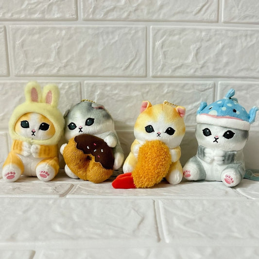 Mofusand Keychain Dolls Toys Kawaii Shark Cat Plush Friend Shrimp Cat Dolls Cartoon Cute Pendant Backpack Gifts For Girlfriends