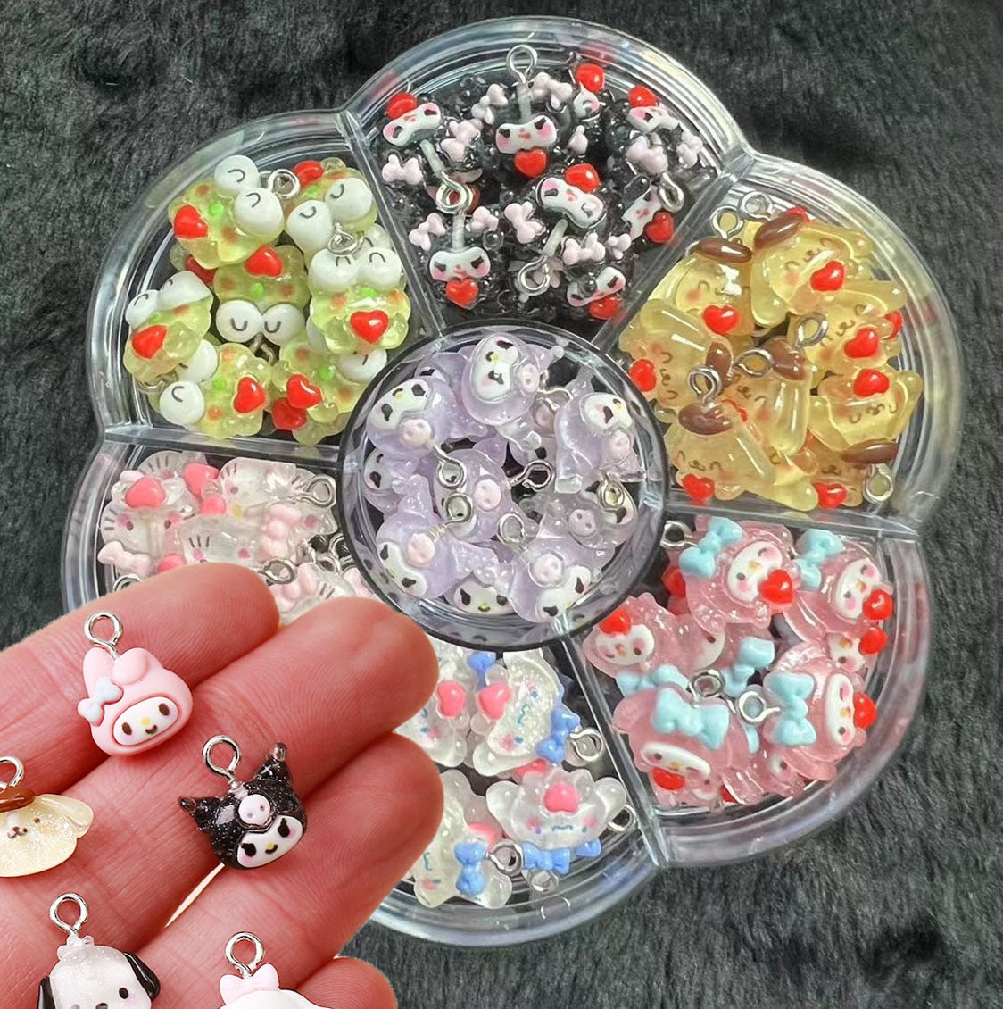 Sanrio Cartoon Kuromi Hello Kitty Earring Charms Bracelets Jewelry Making DIY Pendants Accessories