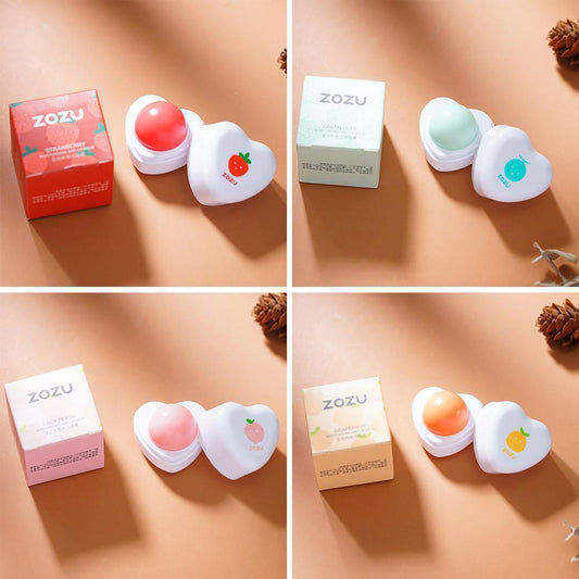 ZOZU Fruit Flavor Lip Balm Moisturizing Moisturizing Portable Pudding Small Balm Lip Care Lip Small Portable Wholesale