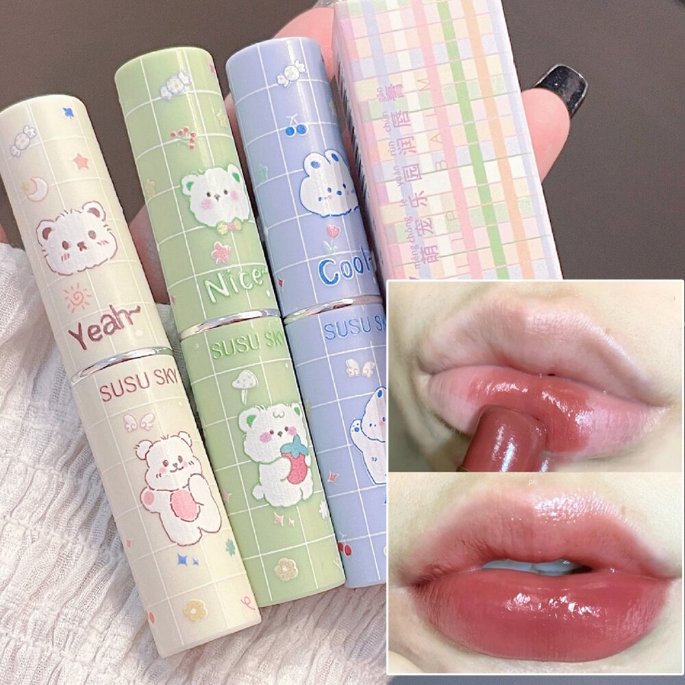 6 Colors Colored Lipstick Moisturizing Lip Gloss Waterproof Long Lasting Not Stick Cup Lip Tinted Women Beauty Cosmetics