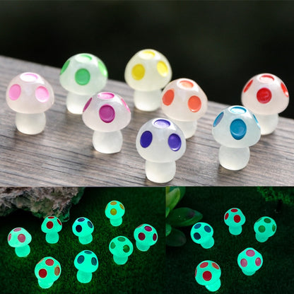 5-20 Pcs Mini Luminous Mushroom Home Decor Moss Landscape Ornaments Glowing Potted Ornament Miniature Gardening Fairy Garden