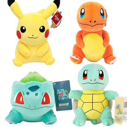 Pokemon Stuffed Animals Plush Toys Charmander Plushies Pikachu Eevee Bulbasaur Squirtle Jigglypuff Meowth Charizard Snorlax Psyduck Peluche Gift