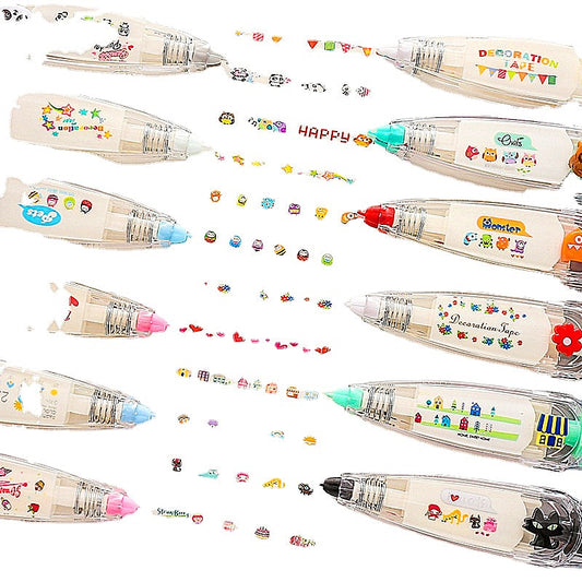 Kawaii Creative Pressing Lace Correction Tape Cute Sketchbook Stationery Decoration Funny Marker Pen Hand Account DIY Decor Tape