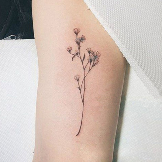 Waterproof Temporary Tattoo Sticker Flower Tatto Small Birds Gun Feather Water Transfer Fake Flash Tatoo