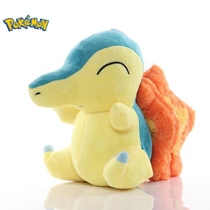 Gen II Starter Pokémon Set: Cyndaquil, Totodile, Chikorita Plushies - Stuffed Animal Toy Stuffies