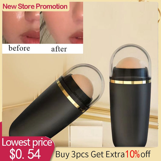 1pcs Face Oil Absorbing Roller Skin Care Tool Volcanic Stone Oil Absorber Washable Facial Oil Removing Care Skin Makeup Tool