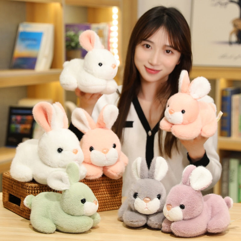 20/25cm Mini Rabbit Peluche Toys Cute Bunny Dolls Stuffed Soft Animal Toy for Home Room Decoration Ornament Girls Birthday Gift