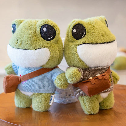 29cm Cute Soft Big Eyes Frog Plush Doll Stuffed Animals Plush Toy Dolls Sweater Frog Kids Toys Birthday Gifts for Girls Children