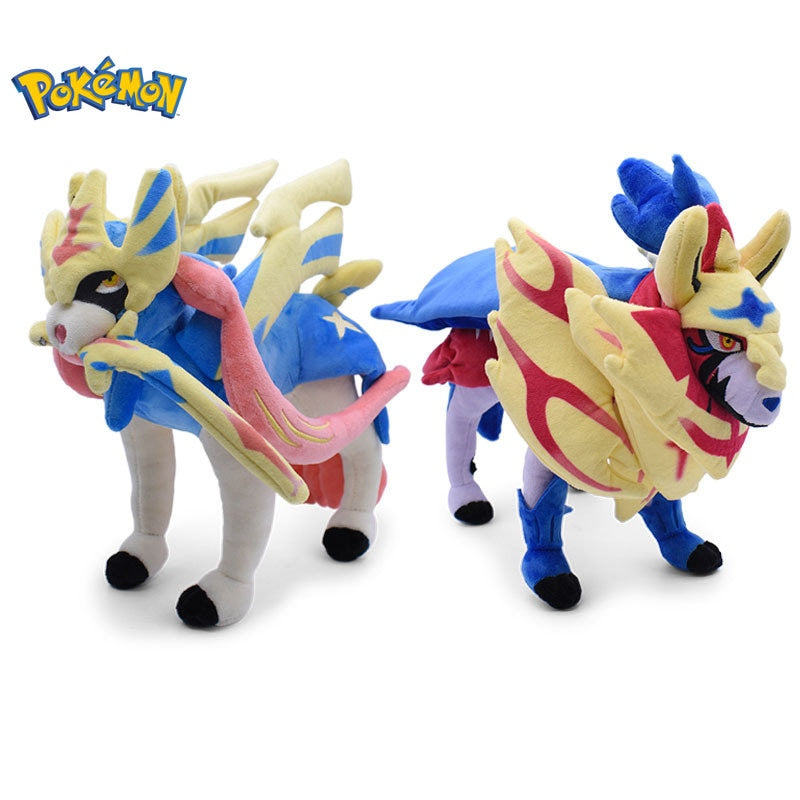 Zacian Plush Toy & Zamazenta Authentic Pokémon Plushies: Limited Edition Video Game Stuffed Animal Toy Stuffie